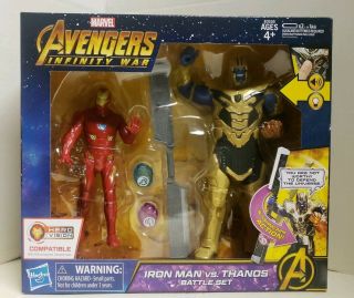 Marvel Avenger Infinity War 6 Inch Action Figure Iron Man Vs.  Thanos Battle Set