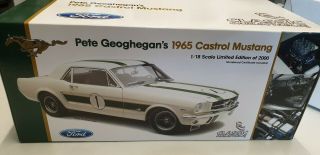 Rare 1:18 Classic Carlectables 1965 Ford Mustang 1 Geoghegan Castrol Livery