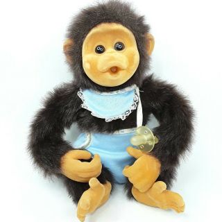 Hosung Baby Monkey Plush Soft Toy Doll Pacifier Dummy Chimpanzee Chimp Vintage