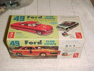 Vintage Amt Model 49 Ford Coupe 3 In 1