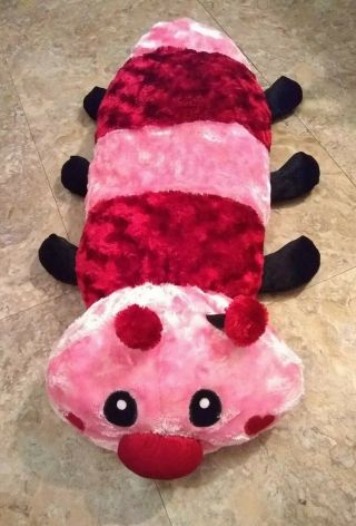 Dan Dee Love Bug Plush Pink Red Caterpillar Large Jumbo 32 " Stuffed Animal