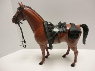 1960s Marx Johnny West Horse Brown Thunderbolt W/ Black Tack Complete