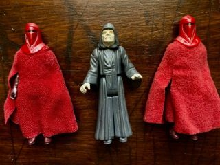 Vintage Kenner Star Wars Return Of The Jedi Action Figures: Emperor And 2 Guards