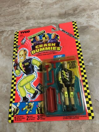 Vintage 1992 Tyco The Incredibles Crash Dummies Chip Figure In Pro Tek Suit Toy