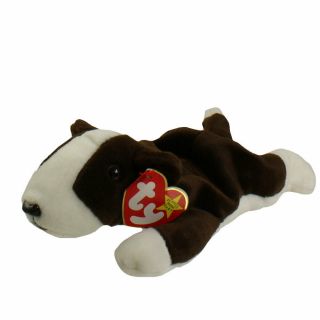 Ty Beanie Baby - Bruno The Bull Terrier Dog (8.  5 Inch) - Mwmts Stuffed Animal Toy