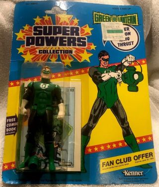 Vintage Kenner Powers Green Lantern 12 Back 1984 Comic