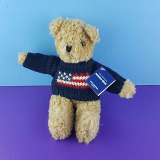 The Limited Hannah Bear Teddy 1997 Stuffed Animal 10 " Vintage Usa Flag Sweater