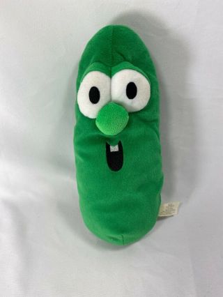 Veggie Tales Larry The Cucumber Plush Doll Toy Big Idea 10 " Stuffed Velour Green