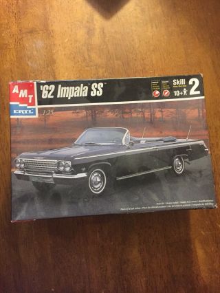 1962 Chevrolet Impala Ss Convertible Amt Ertl 1:25 8209 Model Kit