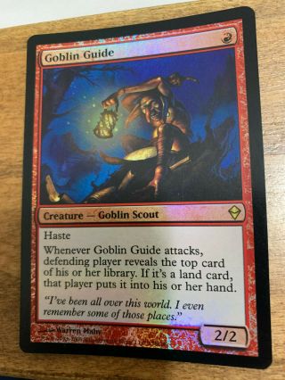 Mtg Magic The Gathering Unplayed Goblin Guide Zendikar Foil