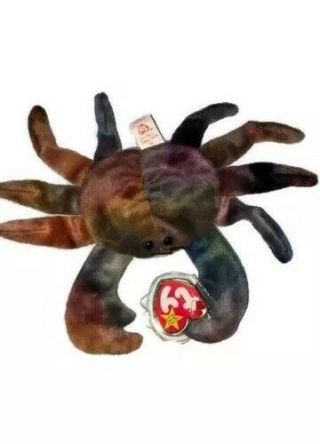 Claude The Crab Ty Beanie Baby Rare Error On Tag