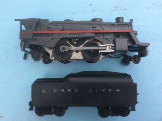 Lionel 8141 Lionel Lines 2 - 4 - 2 Steam Switcher Locomotive & Tender Smoke & Light 3