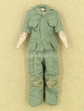 1/12 Scale Toy - Vietnam - Us Infantry - Weathered Od Green Uniform Set
