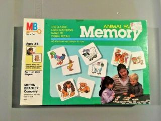 Animal Family Memory,  Milton Bradley,  1986,  Complete