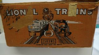Lionel= Set Box Only Outfit 0 - 2503 Ws