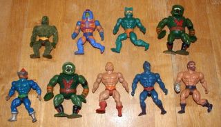 He - Man Masters Of The Universe,  9 Figures,  Webstor,  Moss Man,  Fisto,  Man - E - Faces