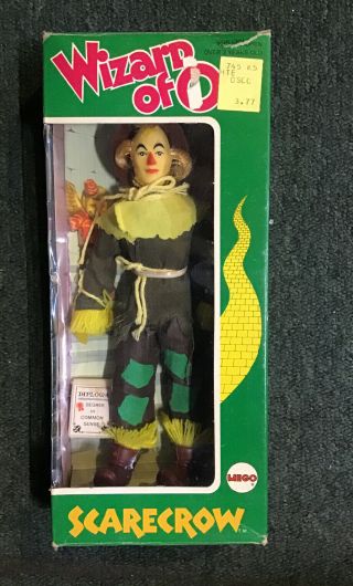 Vintage 1974 Wizard Of Oz Scarecrow Action Figure Nib Doll Mego
