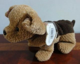 Ty Beanie Babies Baby Tuffy The Terrier Brown Dog Mwmt Dob October 12 1996