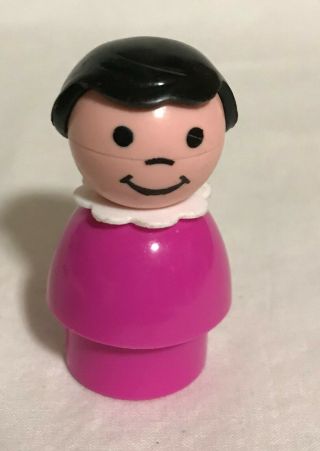 Fisher Price Vintage Little People Rare Whoops Magenta Girl Pink/purple