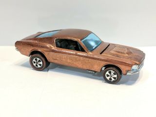 Hot Wheels Redline Hk Custom Mustang Copper Brown Nm 1968