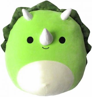 Squishmallows 16” Tristan The Triceratops,  Green - With A Small Tear