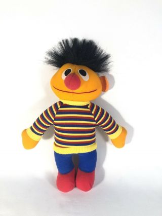 1984 Ernie Sesame Street Plush Doll 72900 Vintage Playskool 10.  5 " Tall Rdee