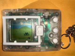 Rare Transparent Clear 1997 Bandai Digimon Tamagotchi Game “WORKS” 2