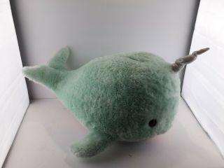 Large Squishable Narwhal 24 " Plush Aqua Whale Unicorn Jumbo Big Stuffed Toy