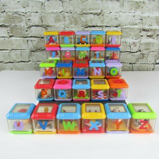 Fisher Price Peek A Boo Alphabet Blocks Letters A - Z Complete Set Of 26