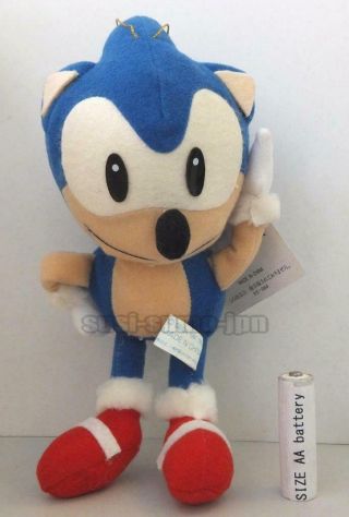Plush Doll " Sonic The Hedgehog 1992 W/ Tag " Japan Japanese Sega Ufo Prize - 2