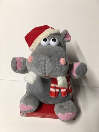 Dan Dee Animated Singing Plush Hippo " All I Want For Christmas Two Front Teeth "