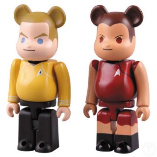 Medicom Toy Be@rbrick Star Trek Kirk And Uhura 100 Set Bearbrick Scarce