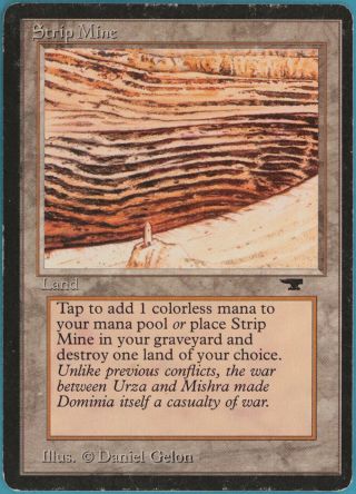 Strip Mine (d Tower) Antiquities Heavily Pld Land Uncommon Card (97515) Abugames