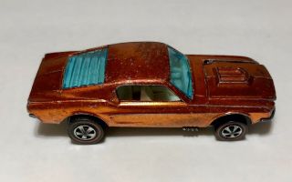 Hot Wheels Redline Custom Mustang Orange Rare Blue Louvered Window