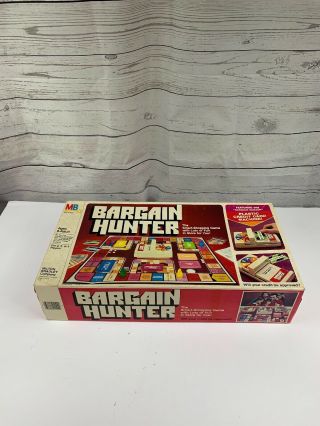 Vintage 1984 " Bargain Hunter " Shopping Game - Milton Bradley
