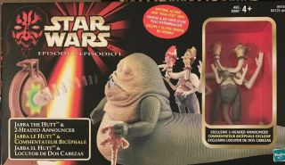 20th Anniversary Star Wars Episode 1 Jabba The Hutt With 2 - Headed Announcer Tpm