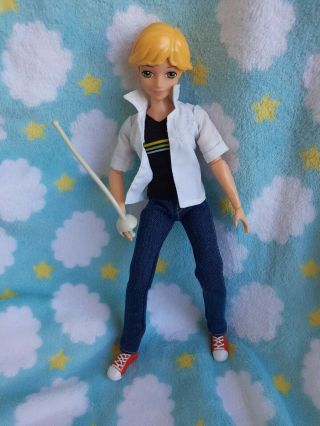 Bandai Heroes Adrien Fashion Doll Miraculous Ladybug 10.  5 Inch Out Of Box