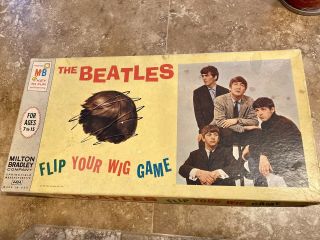 Vintage 1964 The Beatles Flip Your Wig Board Game By Milton Bradley - John Lennon