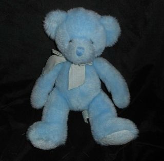 12 " Vintage Russ Berrie Rory Blue Teddy Bear Rattle Stuffed Animal Plush Toy