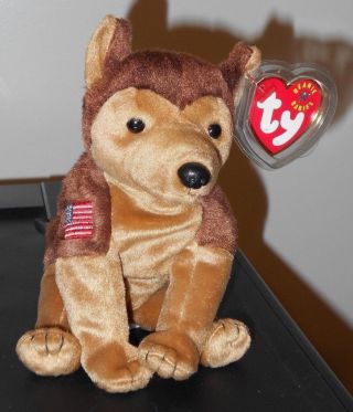 Ty Beanie Baby Courage The German Shepherd Nypd Dog (6 Inch) Mwmt