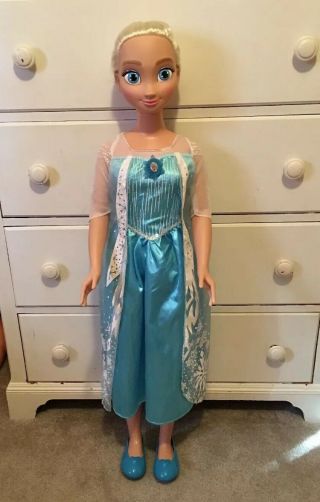 Platinum Elsa 38” Disney Doll Movie Frozen Clothing Hard Plastic Vinyl