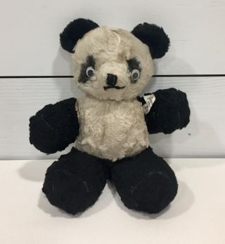 Vintage Gund Swedlin Plush Panda Teddy Bear 1950 