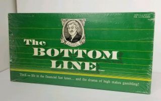 Vintage The Bottom Line Board Game Old Stock Factory 1986 See Photos