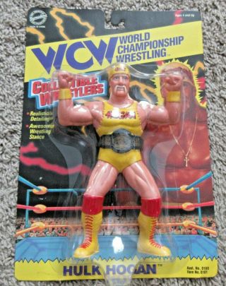 Wcw Hulk Hogan Hulkster Toymakers Ljn Style Rubber Figure Rare Wwf Wwe