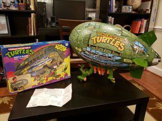 Teenage Mutant Ninja Turtles Turtle Blimp - Playmates 1990 Cib Tmnt Complete Box