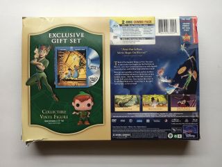 PETER PAN Diamond Edition Blu - ray DVD Excl Gift Set Collectible Peter Pan figure 2
