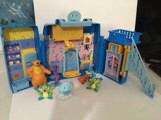 Vintage Bear In The Big Blue House Folding Playset W Figures Treelo Tutter Moon
