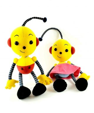 Rolie Polie Olie And Zowie Plush Doll Set Disney Store Exclusive Robot Large 16 "