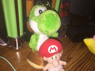 Mario Party 5 Yoshi Plush And Rare Baby Mario Plush