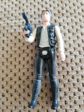 Star Wars Vintage Han Solo Small Head Action Figure Complete Rare 1977